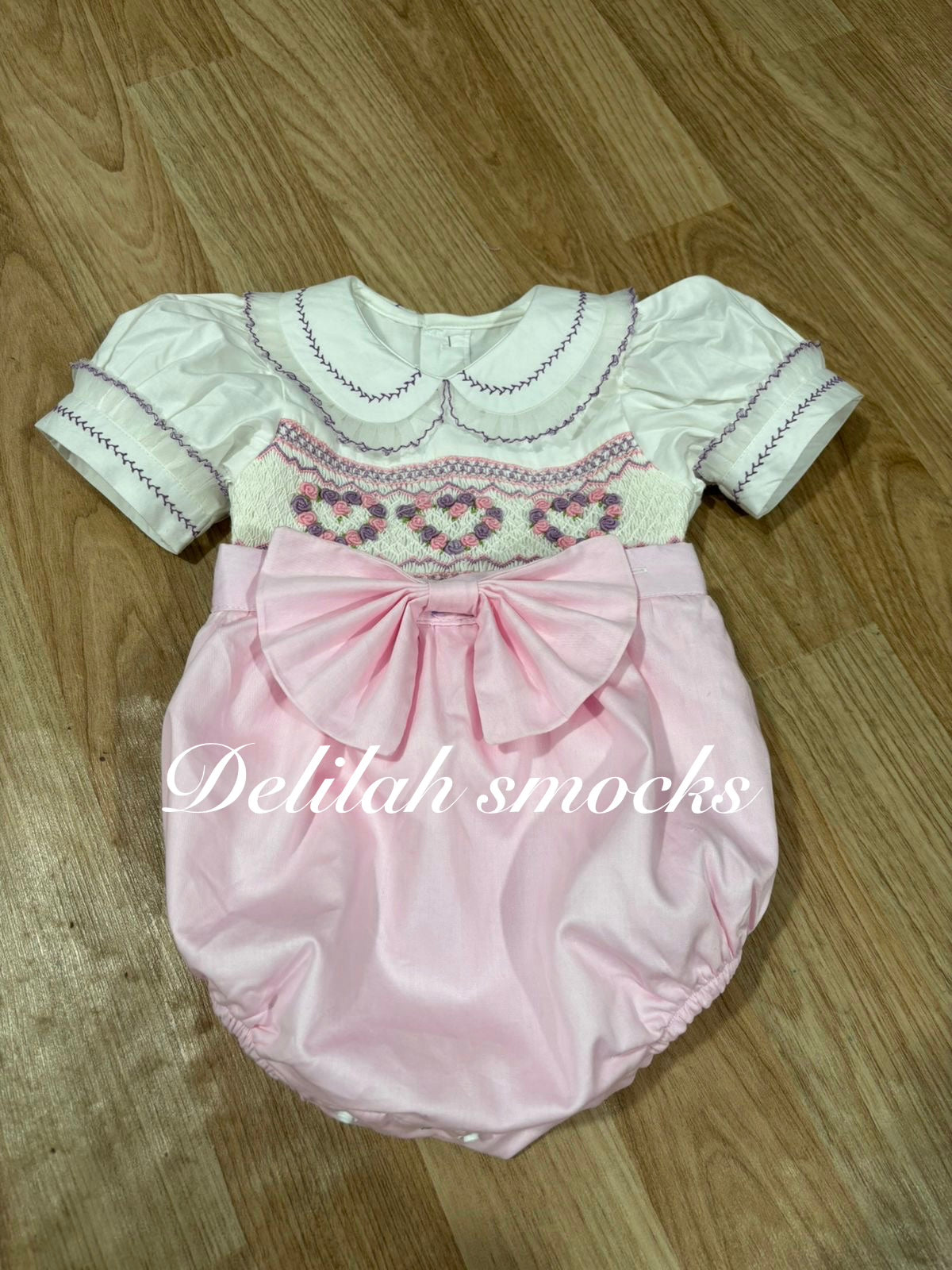 Sofia pink girls romper