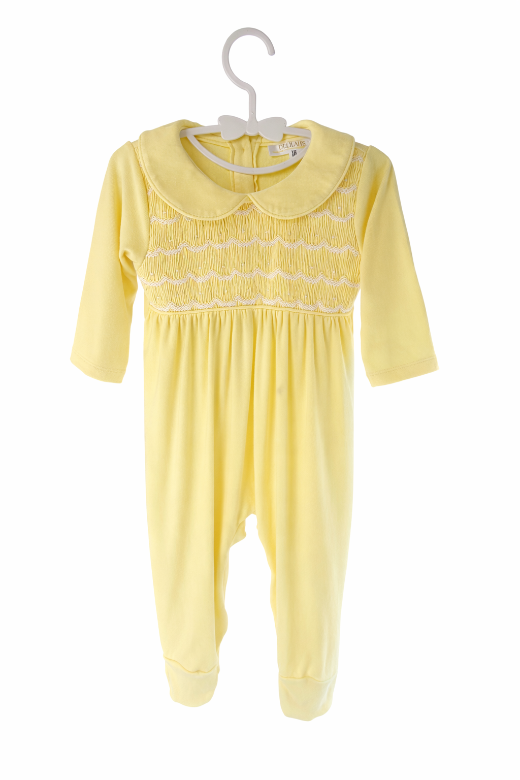 Lemon smocked Babygrow