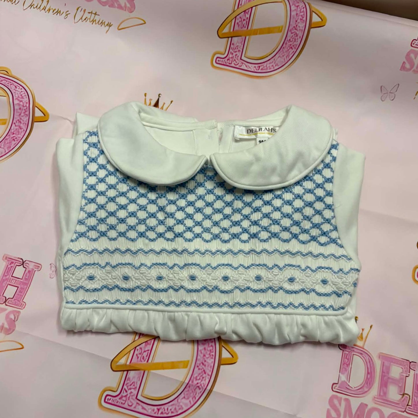 Blue and white Babygrow