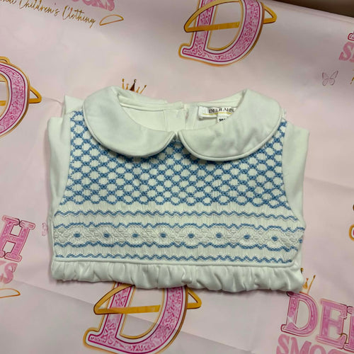 Blue and white Babygrow